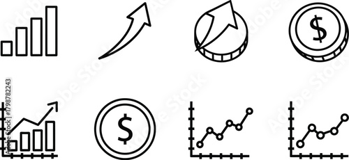 Business and finance icons set
