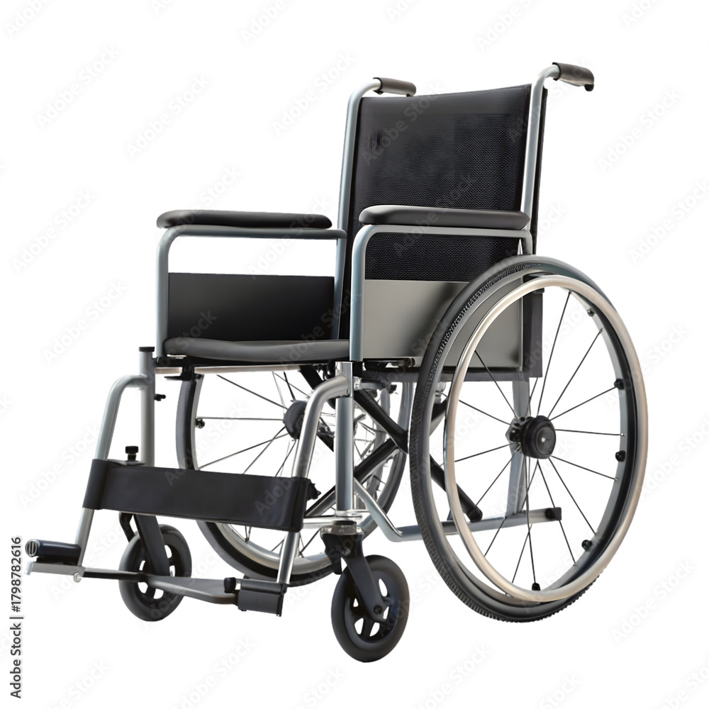 Fototapeta premium Wheelchair for disabled person isolated on transparent background