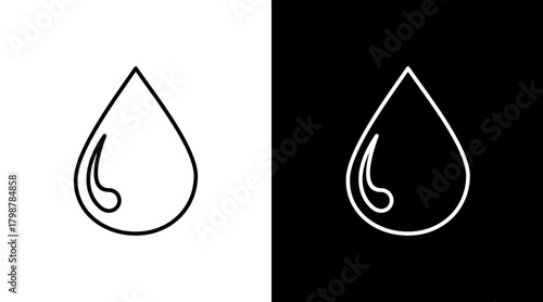 Blood Drop White Icon Set Design