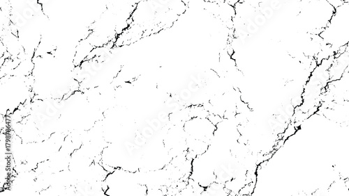 Abstract distressed crack texture on white surface, vintage grunge backdrop design isolated on transparent background, Vector, illustration.