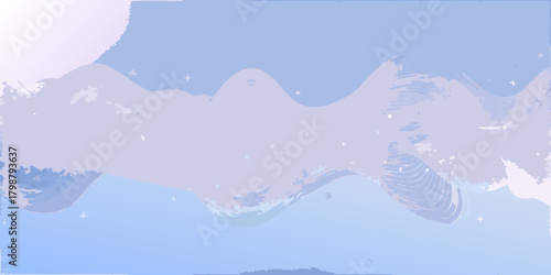 Abstract pastel blue and purple watercolor waves with subtle sparkling stars background