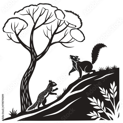 wild animals in the forest