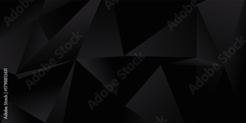Dark Black vector abstract mosaic pattern. A sample with polygonal shapes. A completely new template for your business design.