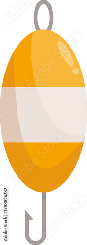 Fishing Gear and Equipment Flat Vector Icons