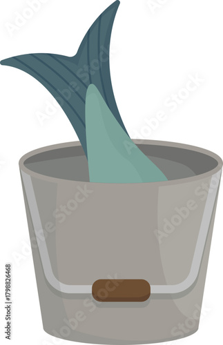 Fishing Gear and Equipment Flat Vector Icons