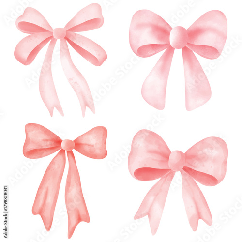  Pink Watercolor Ribbon Collection