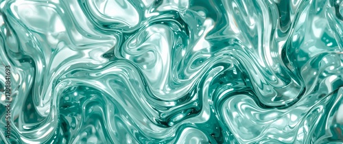Crystal swirl mint glass design background