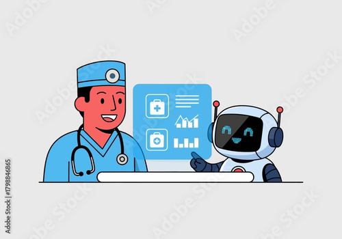 Doctor-Robot Team Medical Assistance with Tech for Healthcare Solutions