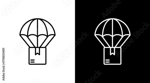 Dropshipping White Icon Set Design