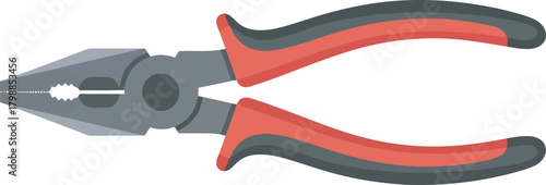 A detailed illustration of a pair of pliers, ready for gripping and cutting.