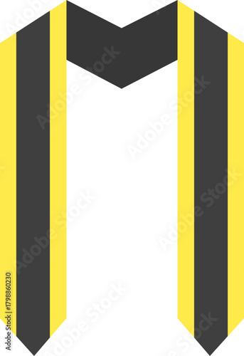 Black graduation stole
