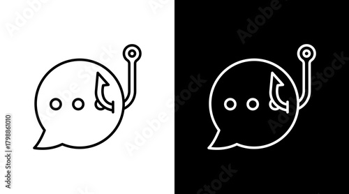 Conversation White Icon Set Design