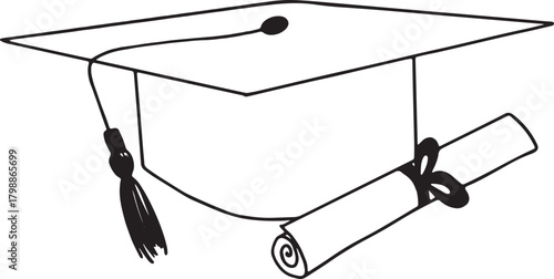 Graduation Cap with Tassel Academic Ceremony Icon