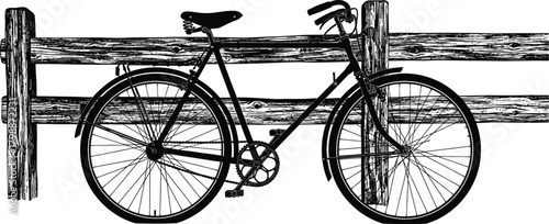 Silhouette of a vintage bicycle