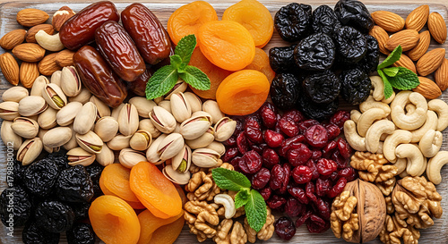 mixed nuts and dried fruits