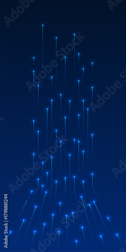 Quantum Data Flow Visualization, High-Speed Information Beam, Light Particle Stream, Abstract Processing Background for Quantum Computing, AI Data Acceleration, Futuristic Technology Concept