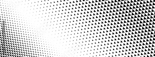 Abstract black triangle geometric pattern background on white background. Halftone triangles pattern. Abstract geometric gradient background.  vector, modern, eps10