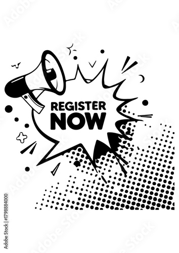 Register Now Pop Art Call to Action