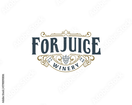 forjuice winery label logo