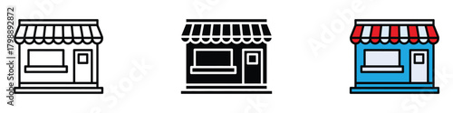 Local store icon vector. branding, marketing, and local business promotion symbol. vector illustration.