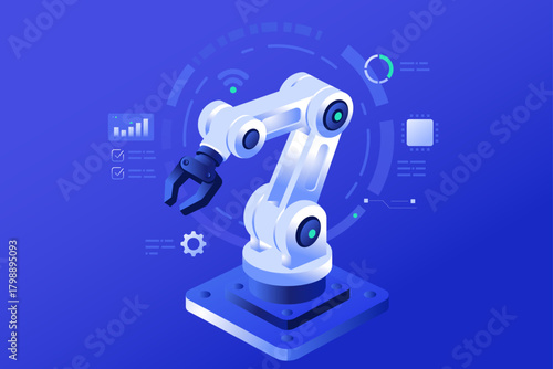 Industrial Robot Automation Robotics Technology, smart factory, manufacturing, engineering