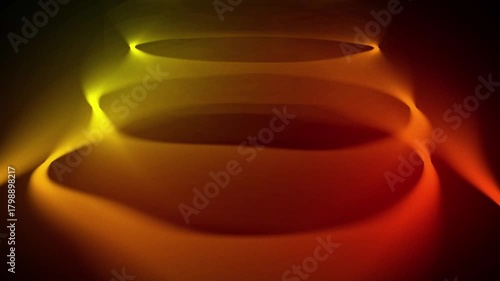 4K Abstract Light Wave Motion Loop Orange — Futuristic Glowing Background