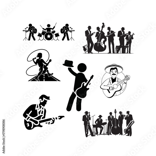 Dynamic guitarist silhouette performing energetic rock riffs on stage, motion, and musical passion.