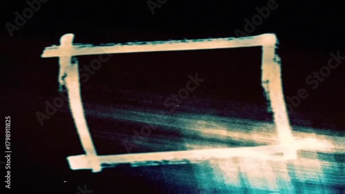 The  doodle scorch effect in the black background.