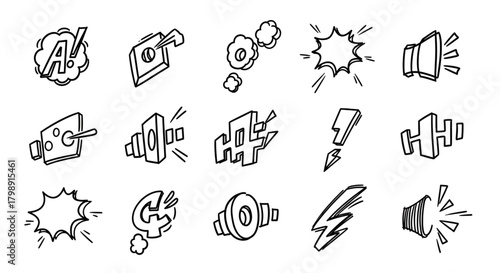 Comic sound effects vector illustration pack for graphic design and creative projects use and design needs