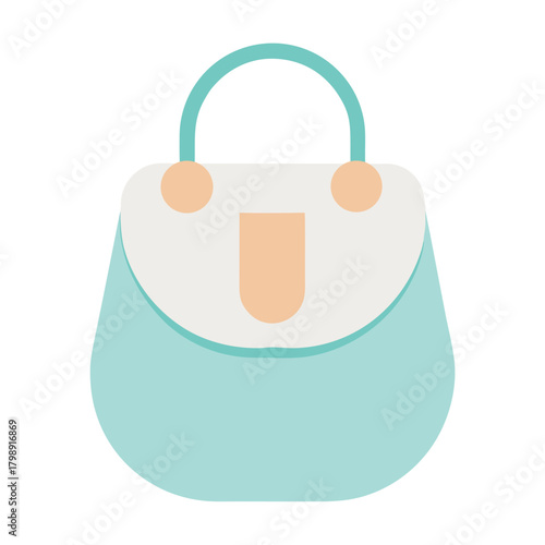Minimalist baby bag vector illustration soft neut.