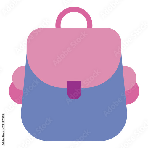 Simple smooth baby school bag silhouette barely.
