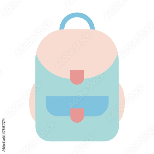 Ultra minimal round baby school bag muted tones.