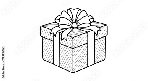 A beautifully wrapped present with a large bow on top.