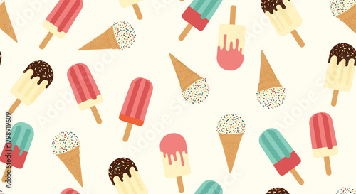 A delightful collection of frozen treats perfect for a summer day