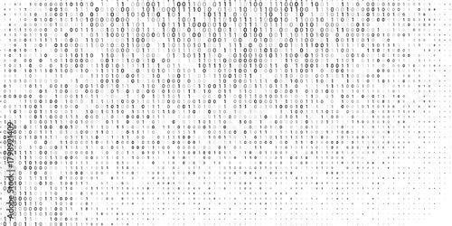 Abstract digital background with ones and zeros. Vector graphic pattern with binary code