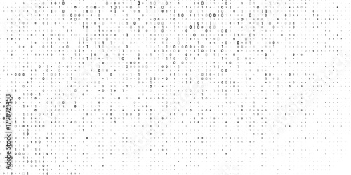 Abstract digital background with ones and zeros. Vector graphic pattern with binary code
