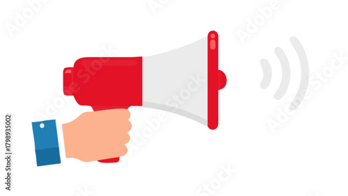 Megaphone announcement marketing communication public relations loudspeaker vector image