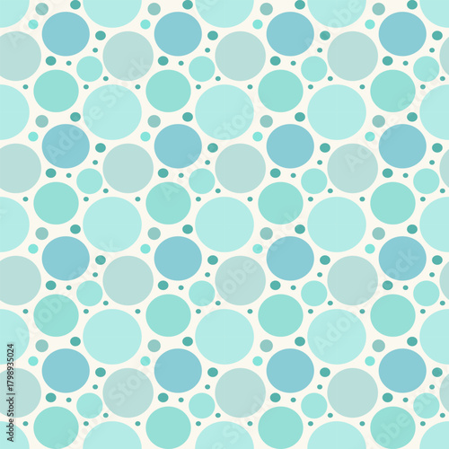 seamless pattern with blue circles