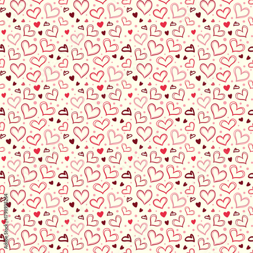 seamless pattern with hearts