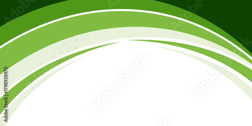 Abstract green wave background, Vector green line background curve element with white space for text and message design, overlapping layers.