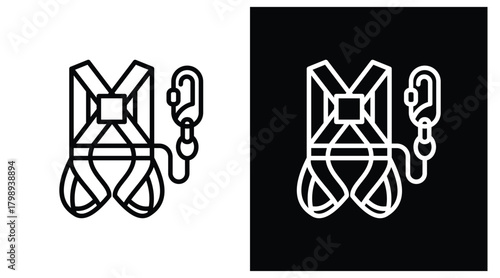 harness Two-tone version in black and white background