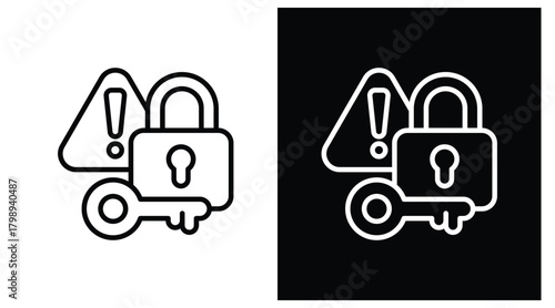 lockout Two-tone version in black and white background