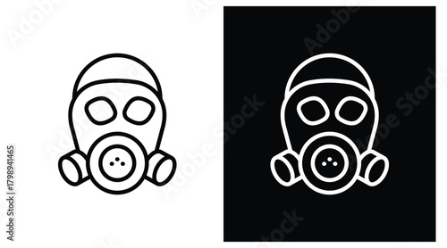 mask Two-tone version in black and white background