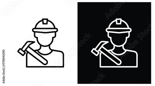 training Two-tone version in black and white background