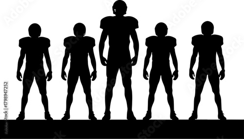 Dynamic Football Runner Silhouette Art