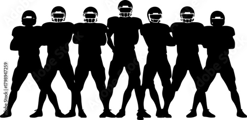 Dynamic Football Runner Silhouette Art