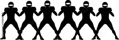 Dynamic Football Runner Silhouette Art
