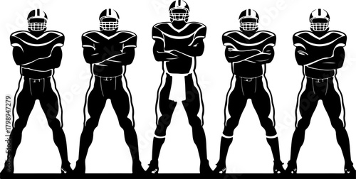 Dynamic Football Runner Silhouette Art