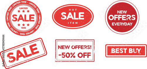 Sale stamp icons vector bundle set. promo labels, price badges, offer icons, and marketing stickers.