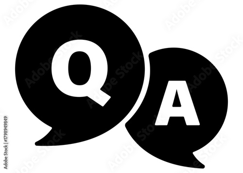 シンプルなQ&Aのアイコンイラスト
